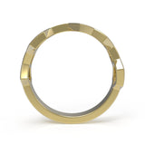 MoissaniteBay 0.10 CTW Round Colorless Moissanite Honeycomb Ring