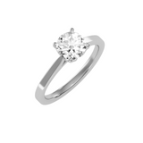 MoissaniteBay 1.29 CTW Round Colorless Moissanite Four Prong Tulip Cathedral Solitaire Engagement Ring