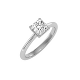 MoissaniteBay 1.30 CTW Emerald Colorless Moissanite Four Prong Basket Solitaire Engagement Ring