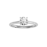 MoissaniteBay 0.81 CTW Round Colorless Moissanite Four Prong Classic Solitaire Engagement Ring