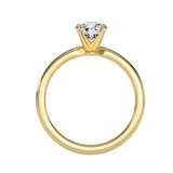 MoissaniteBay 0.99 CTW Round Colorless Moissanite Four Prong Classic Solitaire Engagement Ring