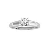 MoissaniteBay 0.66 CTW Round Colorless Moissanite Four Prong Classic Solitaire Engagement Ring
