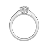 MoissaniteBay 1.18 CTW Round Colorless Moissanite Six Prong Basket Cathedral Solitaire Engagement Ring