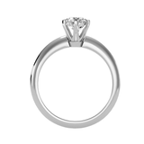 MoissaniteBay 0.81 CTW Round Colorless Moissanite Six Prong Contemporary Solitaire Engagement Ring