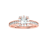 MoissaniteBay 1.15 CTW Princess Colorless Moissanite Channel Halo Ring