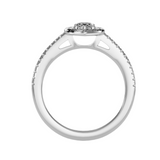 MoissaniteBay 0.89 CTW Marquise Colorless Moissanite Halo Ring