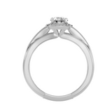 MoissaniteBay 1.18 CTW Round Colorless Moissanite Channel Halo Ring