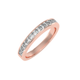 MoissaniteBay 0.98 CTW Princess Colorless Moissanite Channel Anniversary Band