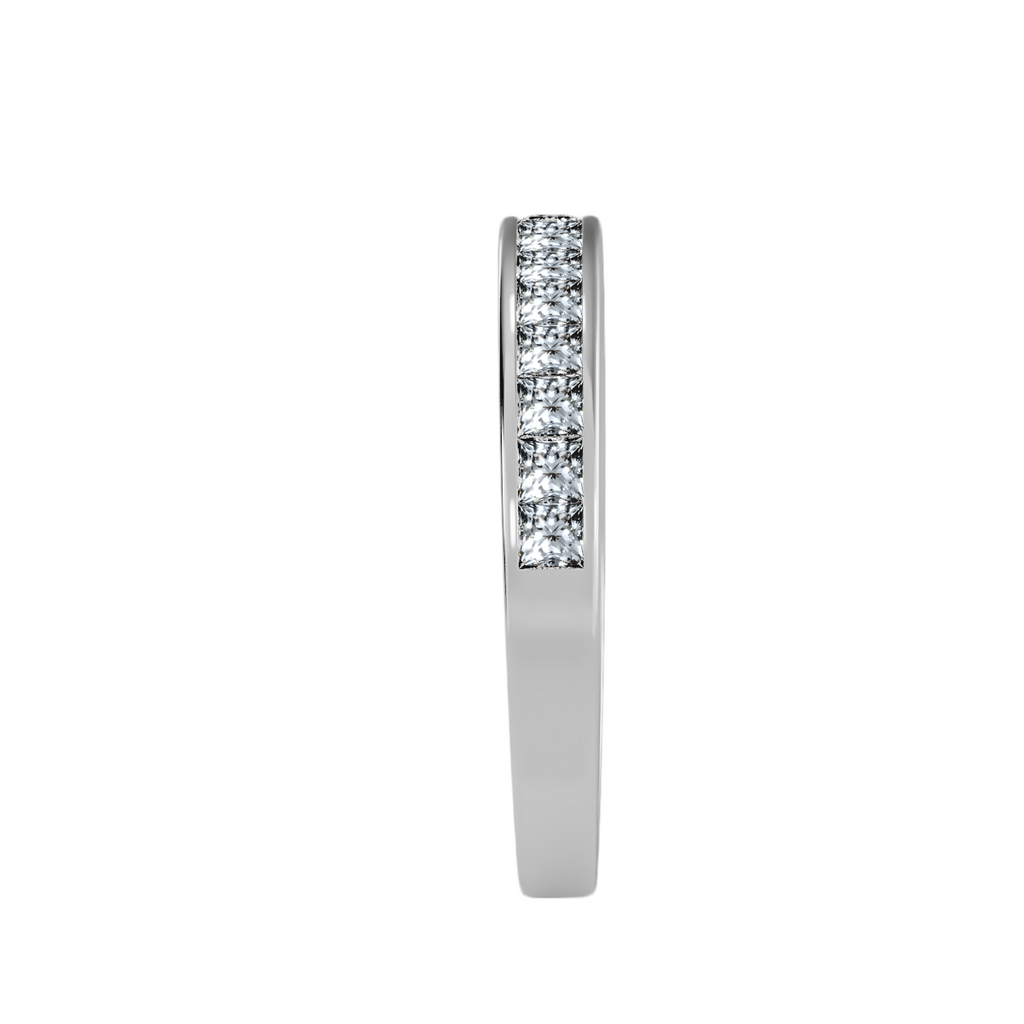 MoissaniteBay 0.98 CTW Princess Colorless Moissanite Channel Anniversary Band