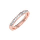 MoissaniteBay 0.51 CTW Princess Colorless Moissanite Channel Anniversary Band