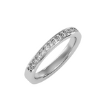 MoissaniteBay 0.51 CTW Princess Colorless Moissanite Channel Anniversary Band