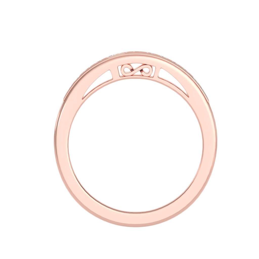 MoissaniteBay 0.32 CTW Princess Colorless Moissanite Channel Anniversary Band
