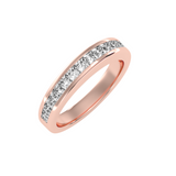 MoissaniteBay 0.97 CTW Princess Colorless Moissanite Channel Anniversary Band