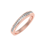 MoissaniteBay 0.57 CTW Princess Colorless Moissanite Channel Anniversary Band