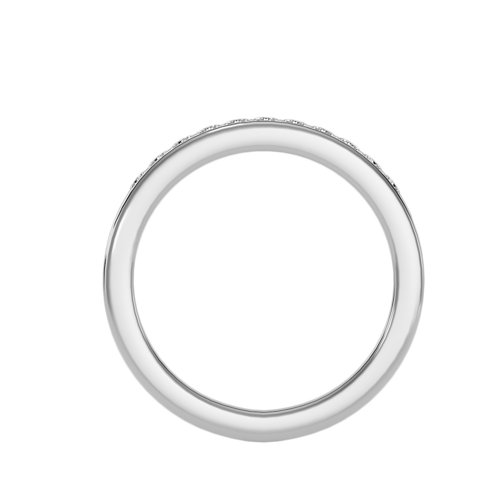 MoissaniteBay 0.55 CTW Princess Colorless Moissanite Channel Anniversary Band