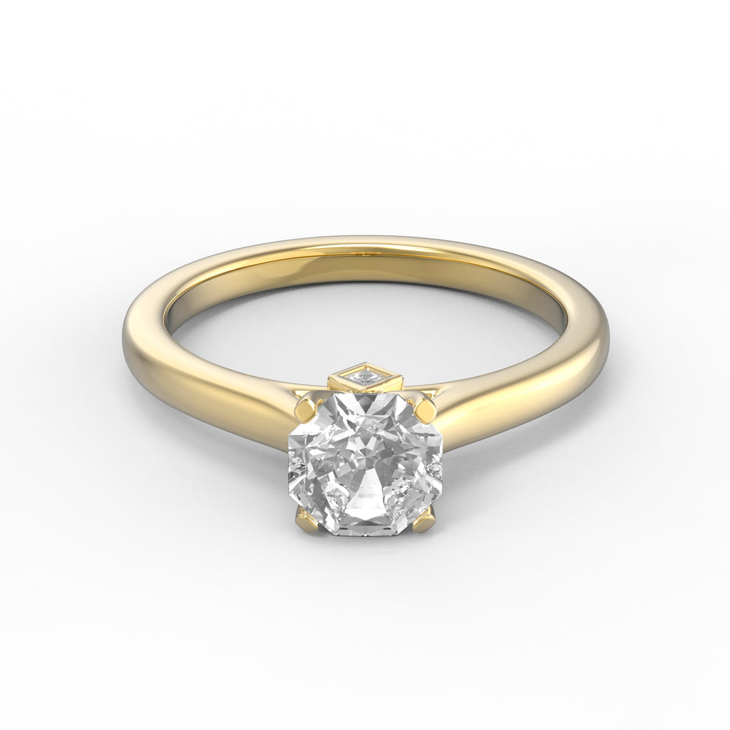 MoissaniteBay 0.84 CTW Infinity Colorless Moissanite Solitaire Ring