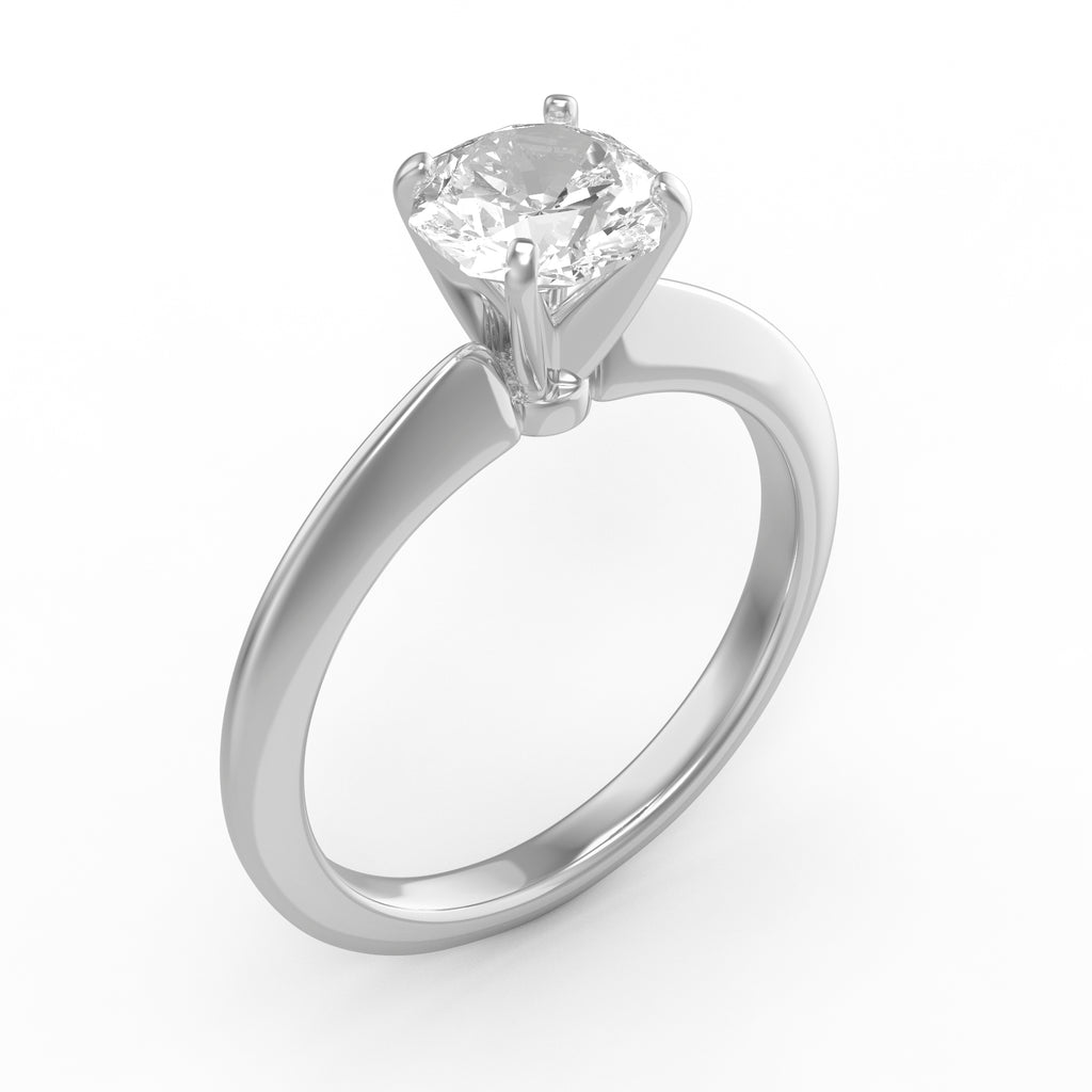 MoissaniteBay 1.00 CTW Infinity Colorless Moissanite Solitaire Ring