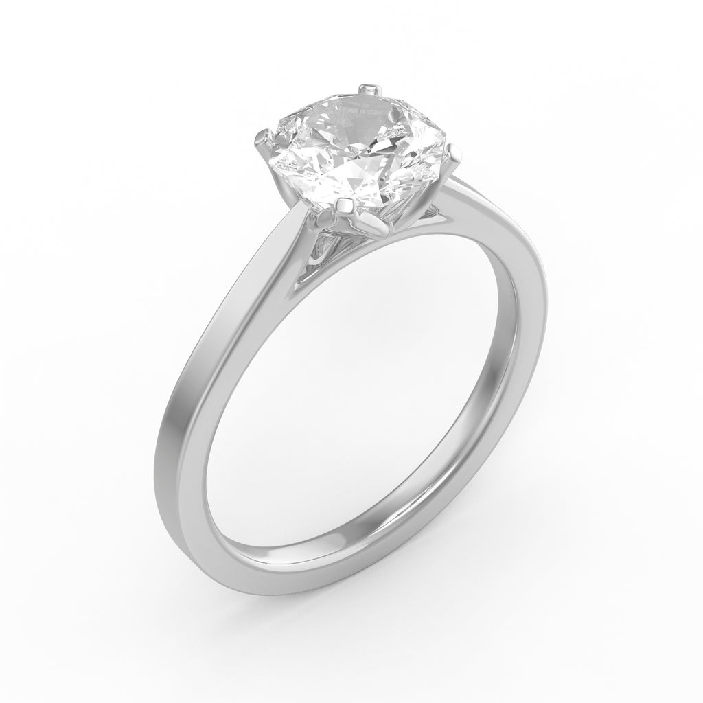 MoissaniteBay 1.31 CTW Infinity Colorless Moissanite Solitaire Ring