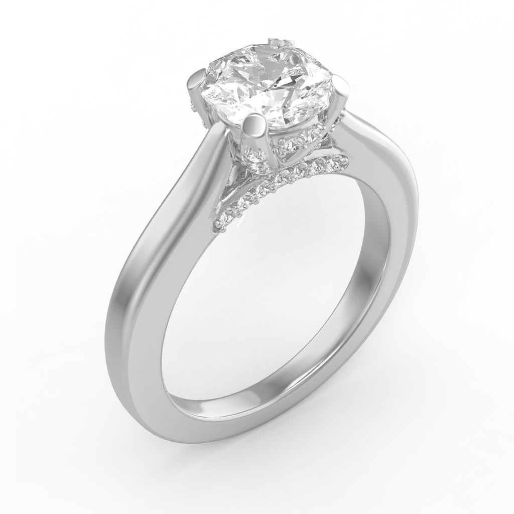 MoissaniteBay 1.45 CTW Infinity Colorless Moissanite Solitaire Ring