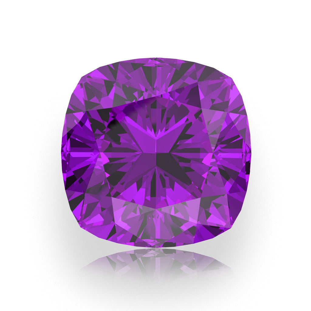 IceMoissanite Plus Cushion Cut Loose Lab Grown Purple Sapphire Stone
