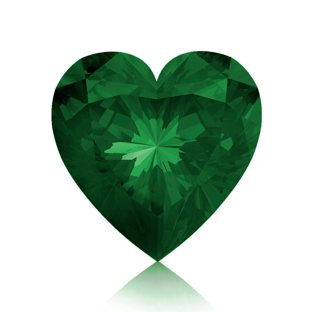 IceMoissanite Plus Heart Cut Loose Lab Grown Emerald Stone
