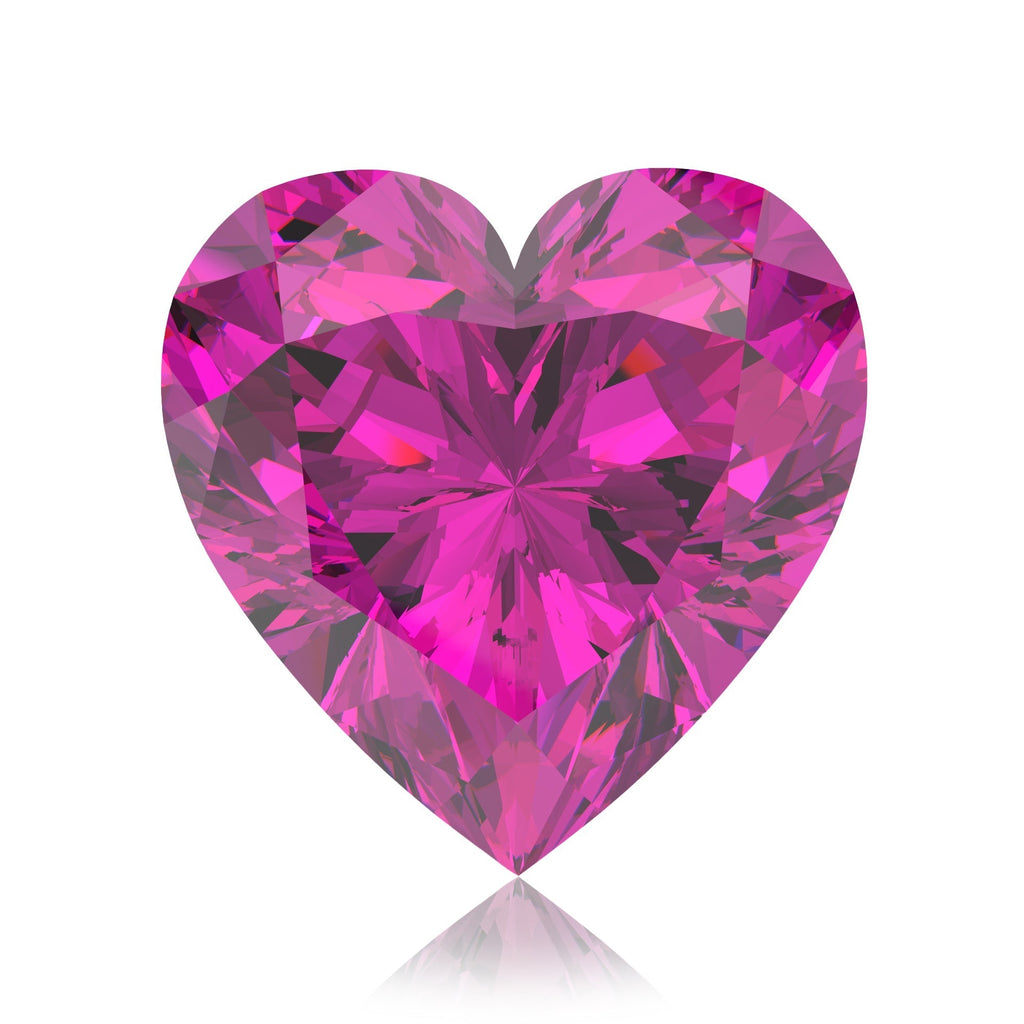IceMoissanite Plus Heart Cut Loose Lab Grown Pink Sapphire Stone