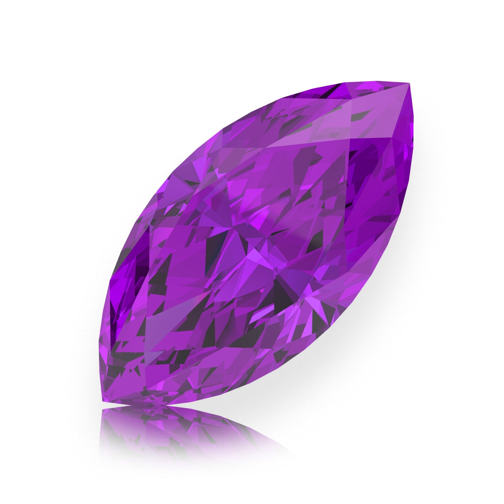 IceMoissanite Plus Marquise Cut Loose Lab Grown Purple Sapphire Stone
