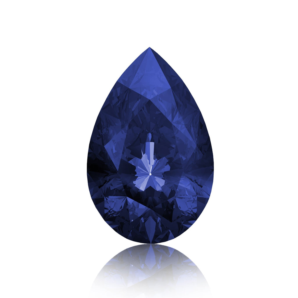 IceMoissanite Plus Pear Cut Loose Lab Grown Blue Sapphire Stone